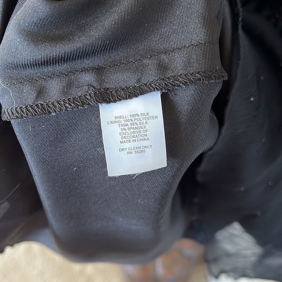 Brand New Express Silk Black V-Neck Swarovski Crystal Jeweled Party Top Dressy - Picture 13 of 16